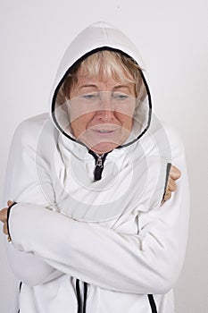 Elderly lady freeze