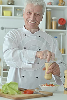 Elderly male chef