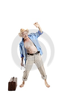 Elderly man on the beach