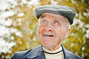 Elderly man in hat