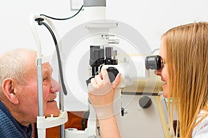 Elderly Man's Presbyopia