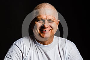Elderly Man Smiling Face Expression Concept