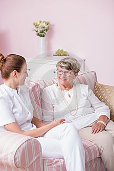 Elderly patient in nursing home