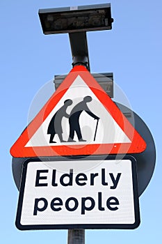 Elderly people crossing sign.