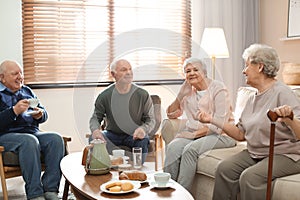 Elderly people spending time in hospice. Senior patients care