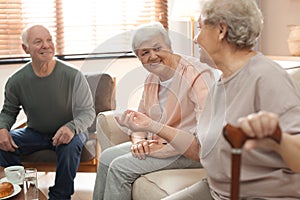 Elderly people spending time in hospice. Senior patients care