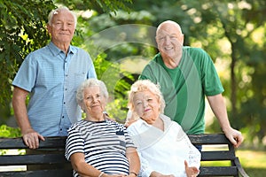 Elderly people spending time together