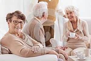 Elderly people spending time together