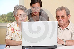 Elderly people using img