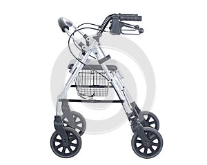 Elderly people walker with wheels, rollator walkers, ambulatory assistive device