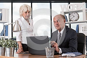 Elderly people at work
