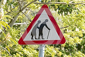 Elderly person crossing