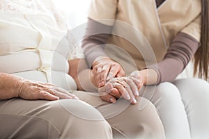 Elderly person with parkinson