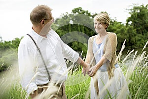 Elderly Senior Couple Romance Love Concept