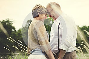 Elderly Senior Couple Romance Love Concept