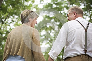 Elderly Senior Couple Romance Love Concept