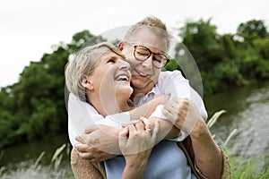 Elderly Senior Couple Romance Love Concept