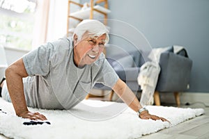 Elderly Senior Man Slip And Fall