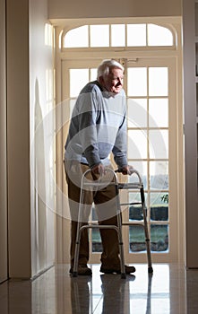 Elderly Senior Man Using Frame