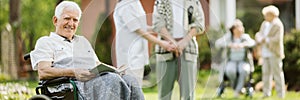 Elderly spending time in the garden