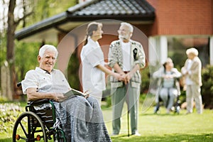 Elderly spending time in the nursing home