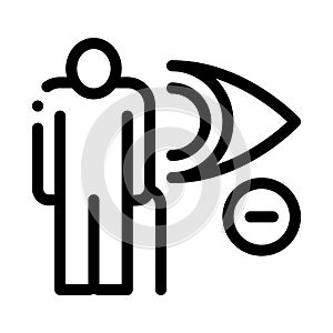 Elderly Vision Impairment Icon Vector Illustration