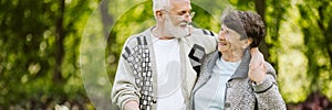 Elderly during a walk in the park