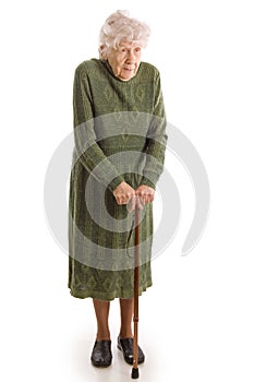 The elderly woman