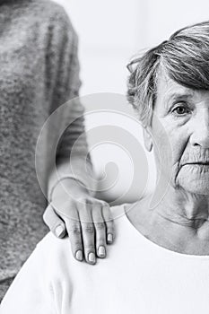 Elderly woman with alzheimer