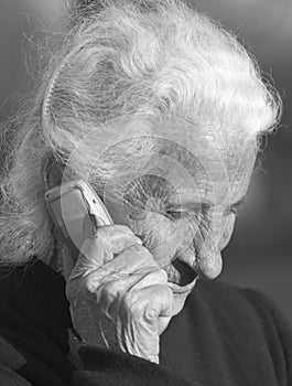 Elderly woman communicating 2