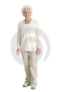 Elderly woman smiling