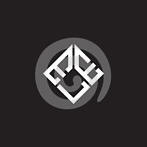 ELE letter logo design on black background. ELE creative initials letter logo concept. ELE letter design photo