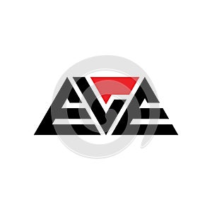 ELE triangle letter logo design with triangle shape. ELE triangle logo design monogram. ELE triangle vector logo template with red