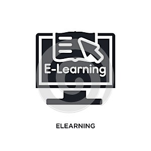 elearning isolated icon. simple element illustration from e-learning concept icons. elearning editable logo sign symbol design on photo