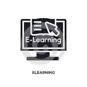 elearning isolated icon. simple element illustration from e-learning concept icons. elearning editable logo sign symbol design on