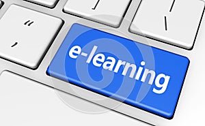 Elearning Key Education Concept
