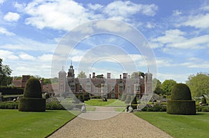 The eleborate gardens at Blickling hall