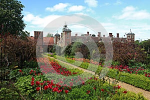 The eleborate gardens at Blickling hall