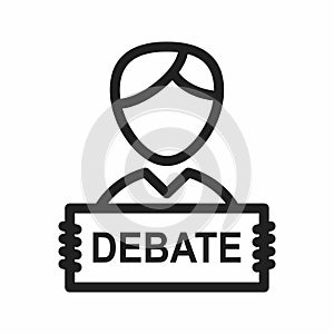 Elected Candidate icon vector photo