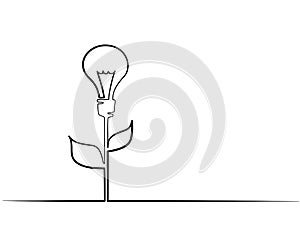 Electic bulb with leaves