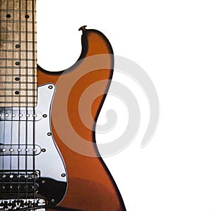 Electic guitar isolated on white background