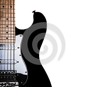 Electic guitar isolated on white background