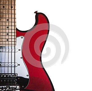 Electic guitar isolated on white background