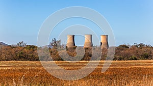 Electicity Power Station Cooling Towers Countryside