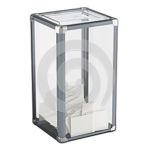 Election ballot box, 3D rendering