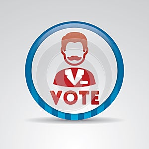 election button. Vector illustration decorative design