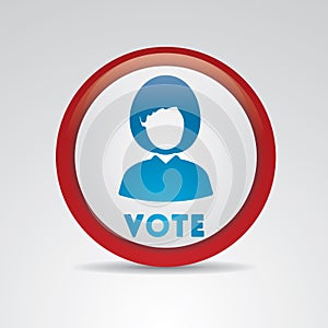 election button. Vector illustration decorative design