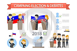 Election campaign and debates. photo