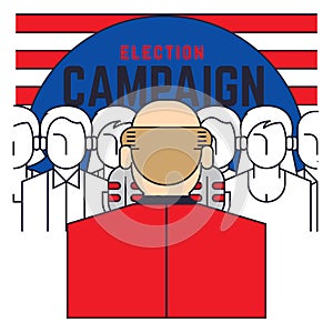 election campaign. Vector illustration decorative design