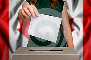 Election in Canada - voting at the ballot box